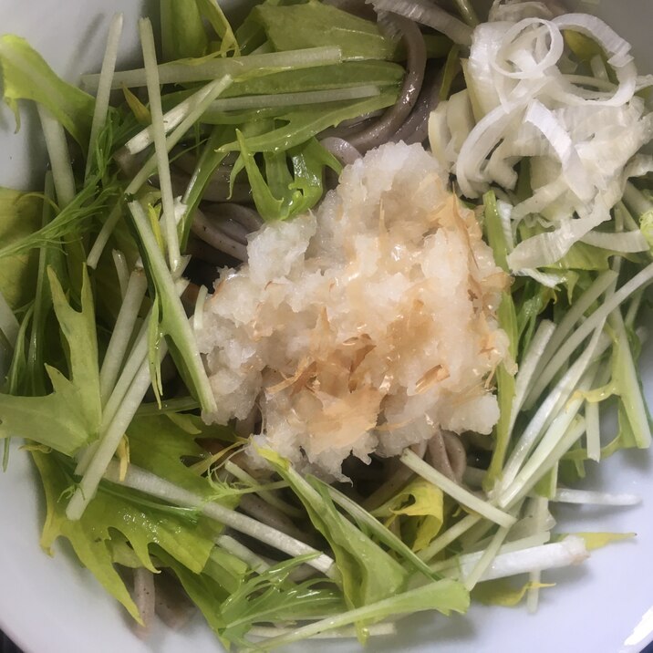 水菜のおろし釜揚げ蕎麦